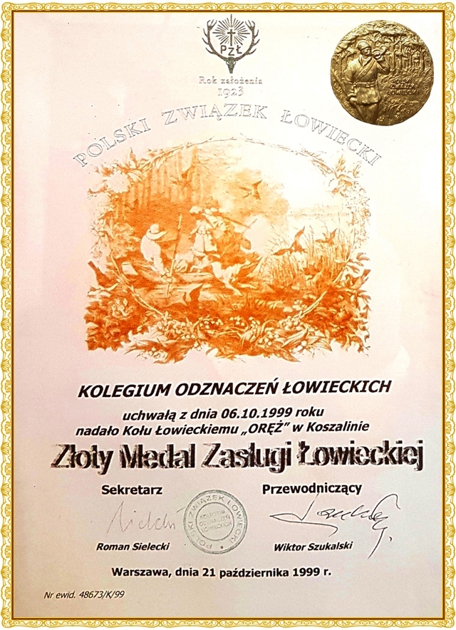 Medal orez zloty1